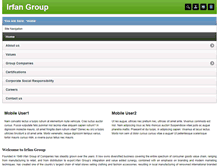 Tablet Screenshot of irfangroup.com